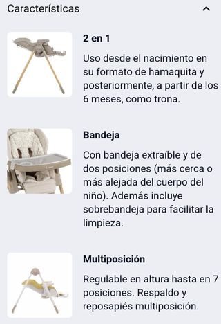 Trona evolutiva JANÉ MILA de 0 a 36 meses