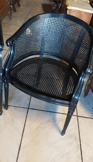 Pareja de butacas  de rejilla en negro