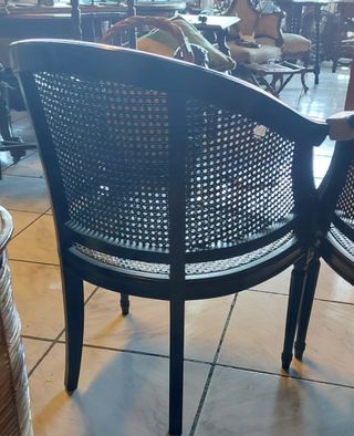 Pareja de butacas  de rejilla en negro