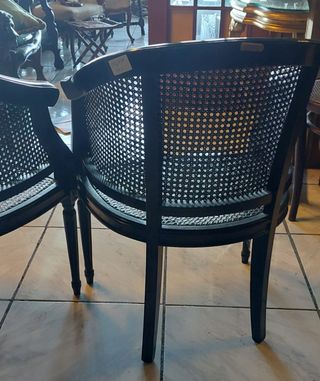 Pareja de butacas  de rejilla en negro