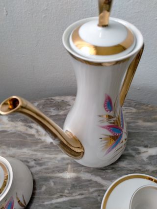 Juego de cafe antiguo de porcelana