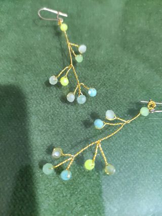 Pendientes con bolitas de cristal