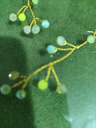 Pendientes con bolitas de cristal