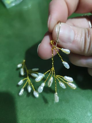 Pendientes bisutería de perlas lo era