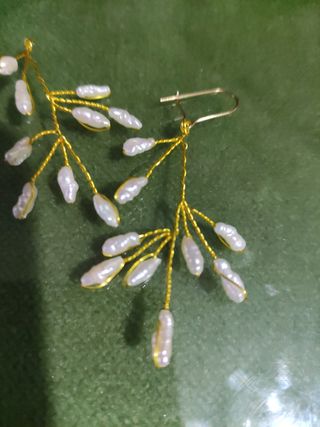 Pendientes bisutería de perlas lo era