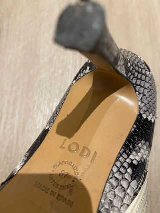 Botines de pirl blanco y negro de Lodi