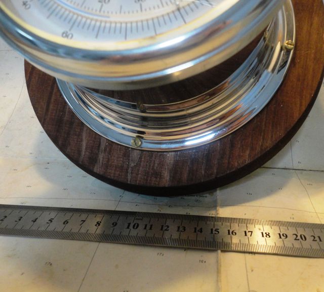 Barometro de barco aleman cromado,con termometro
