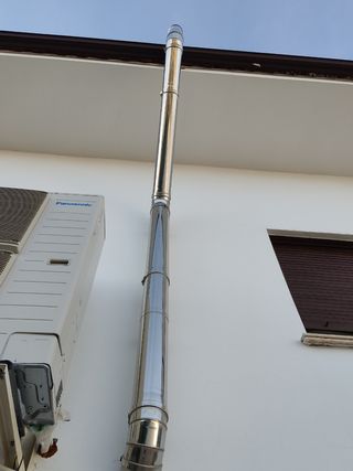 Chimenea caldera de pellets.