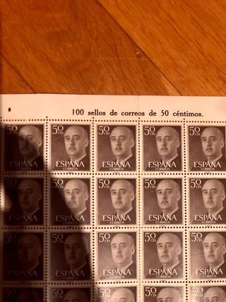 100 sellos de Franco