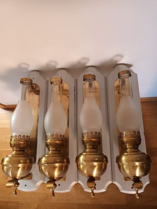 4 Apliques pared Quinqué