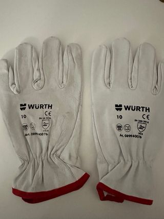 5 paia di Guanti in pelle Wurth tg.10