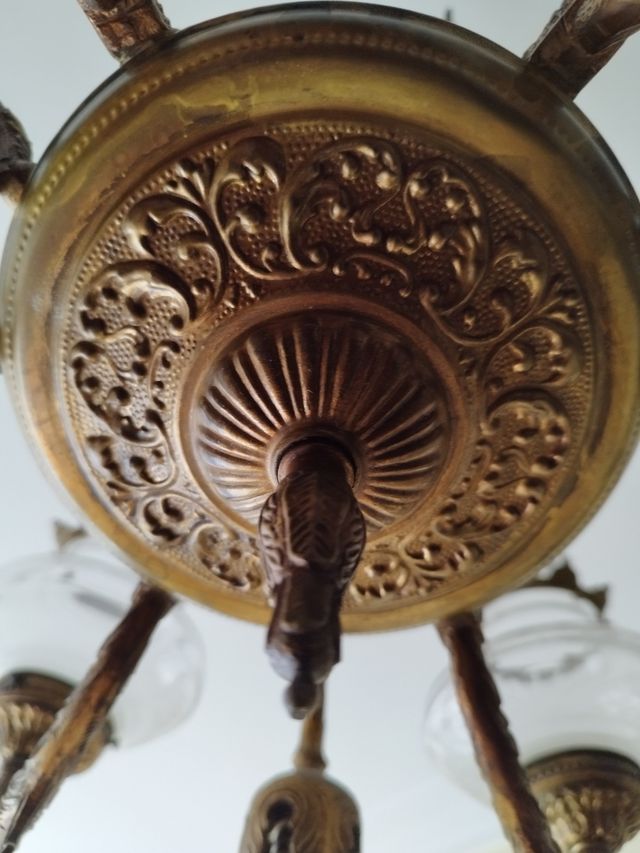 Lámpara vintage de bronce