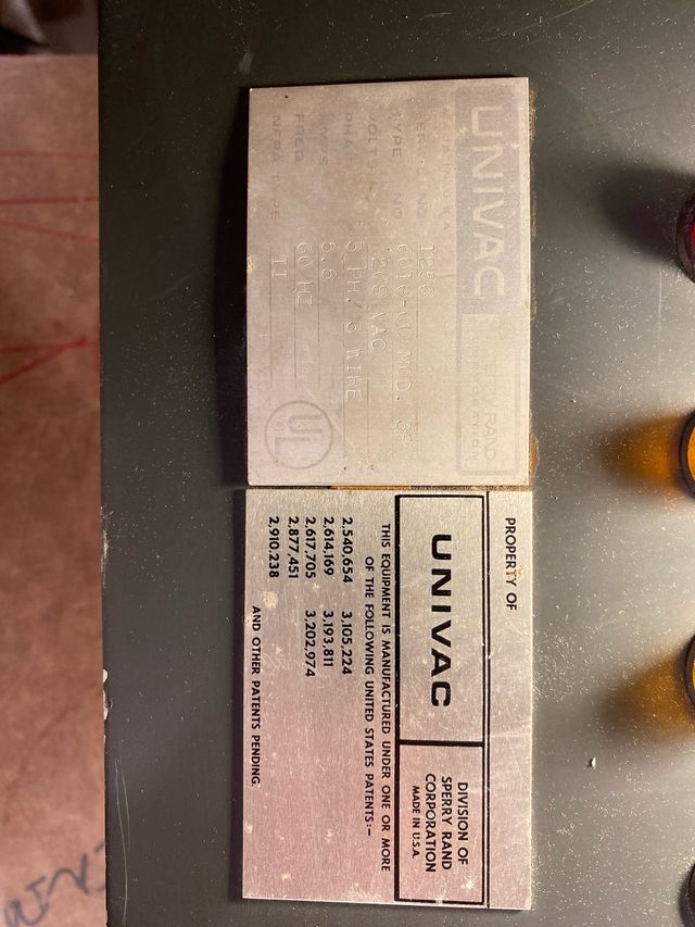 Módulo vintage UNIVAC 6016/00 Mod P3