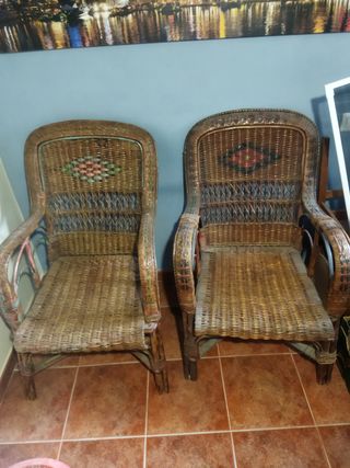 Sillones mimbre