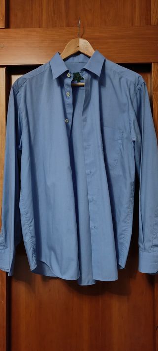 Camisa azul manga larga Roy Halee talla4