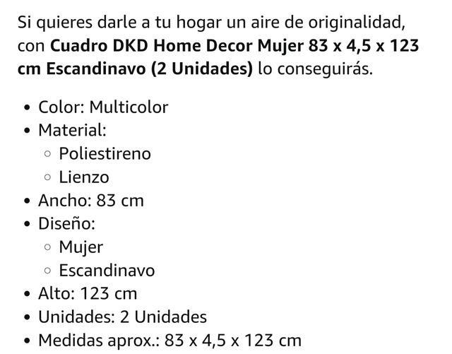 🆕 2 Cuadros Mujer Escandinavo