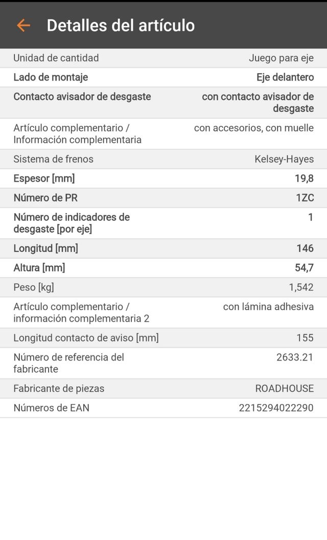 Pastillas freno delanteras Audi Seat Volkswagen