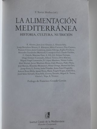 "La alimentación mediterránea: Historia, cultura,