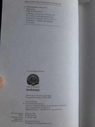 "La alimentación mediterránea: Historia, cultura,