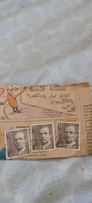 Sellos antiguos de pesetas