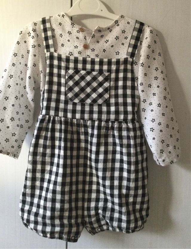 CONJUNTO peto y camisa t. 36 meses