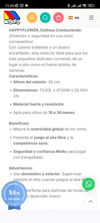 Moto Correpasillos Molto