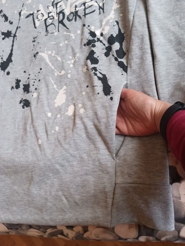 Sudadera/ vestido gris talla L