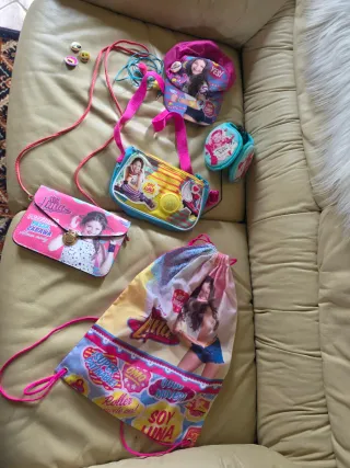 Set auricolari cuffie capello borsa zaino bambina