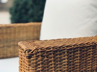 Conjunto muebles de terraza de ratan natural