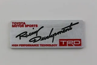Emblema Placa TOYOTA MOTOR SPORT TRD RACING