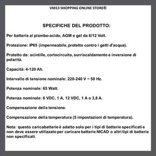 CARICABATTERIA MANTENITORE DI CARICA AUTO,MOTO