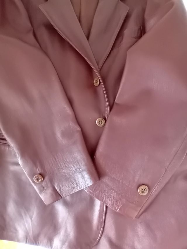 Chaqueta hombre cuero piel cordero REBAJADA