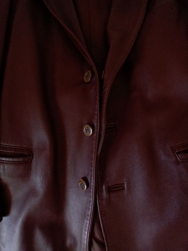 Chaqueta hombre cuero piel cordero REBAJADA