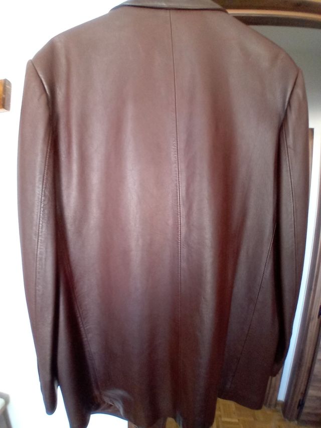 Chaqueta hombre cuero piel cordero REBAJADA