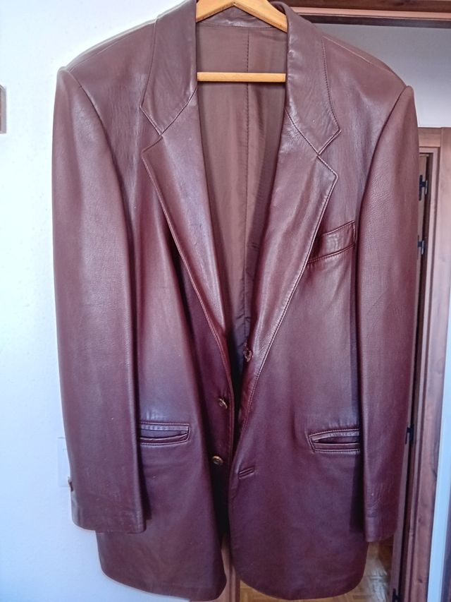 Chaqueta hombre cuero piel cordero REBAJADA