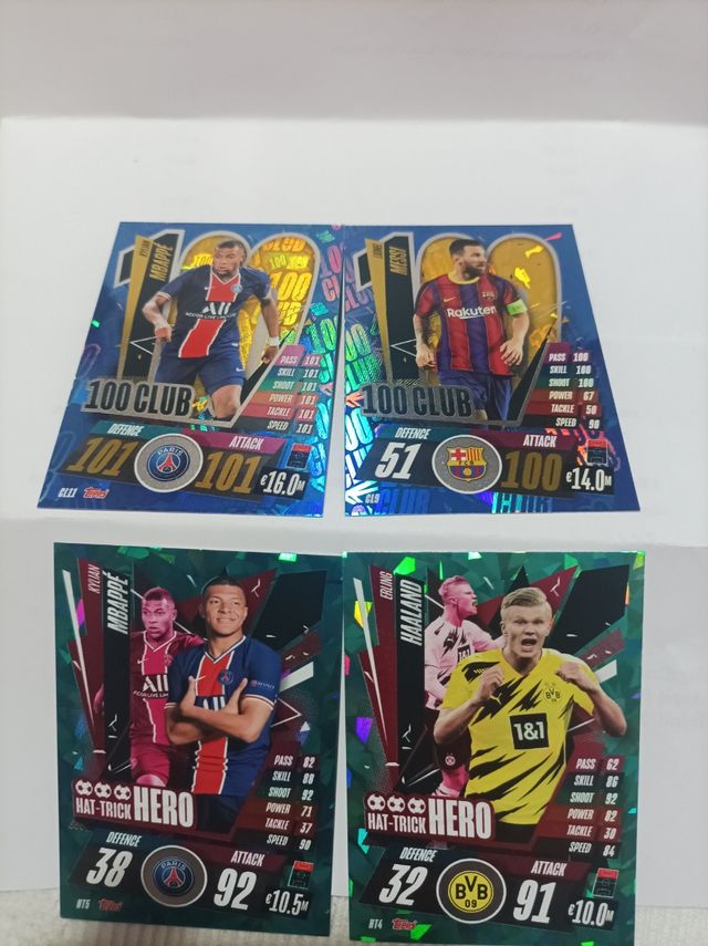 Cartas Mbappe, Haaland, Messi
