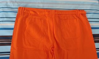 Pantaloni spiaggia Triumph arancioni lino cotone