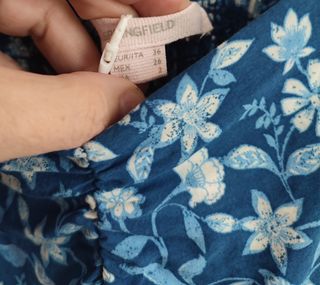 Vestido largo verano Springfield azul