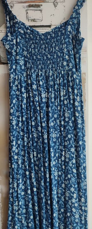 Vestido largo verano Springfield azul