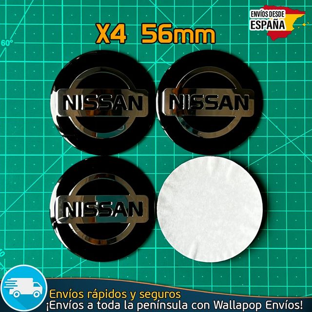 X4 Emblemas Nissan 56mm Pegatinas Tapacubos Bujes