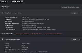 DELL OPTIPLEX 3070 MICRO I5-9500T 16 GB 256 GB NMVE