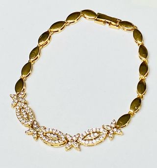 Pulsera geometrica en oro goldfilled de 18 kilates