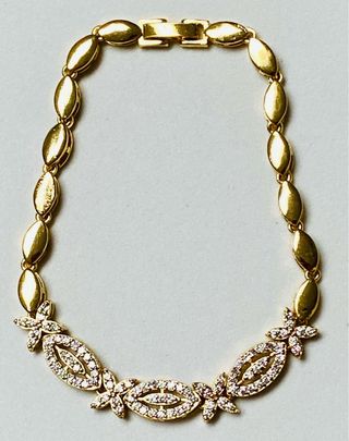 Pulsera geometrica en oro goldfilled de 18 kilates