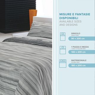Completo Letto 1 Piazza e Mezza 100% Cotone, Compl