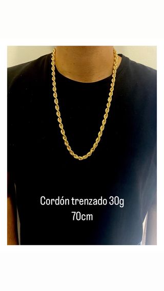 Cordón TRENZADO Oro 18k 30g 70cm NUEVO