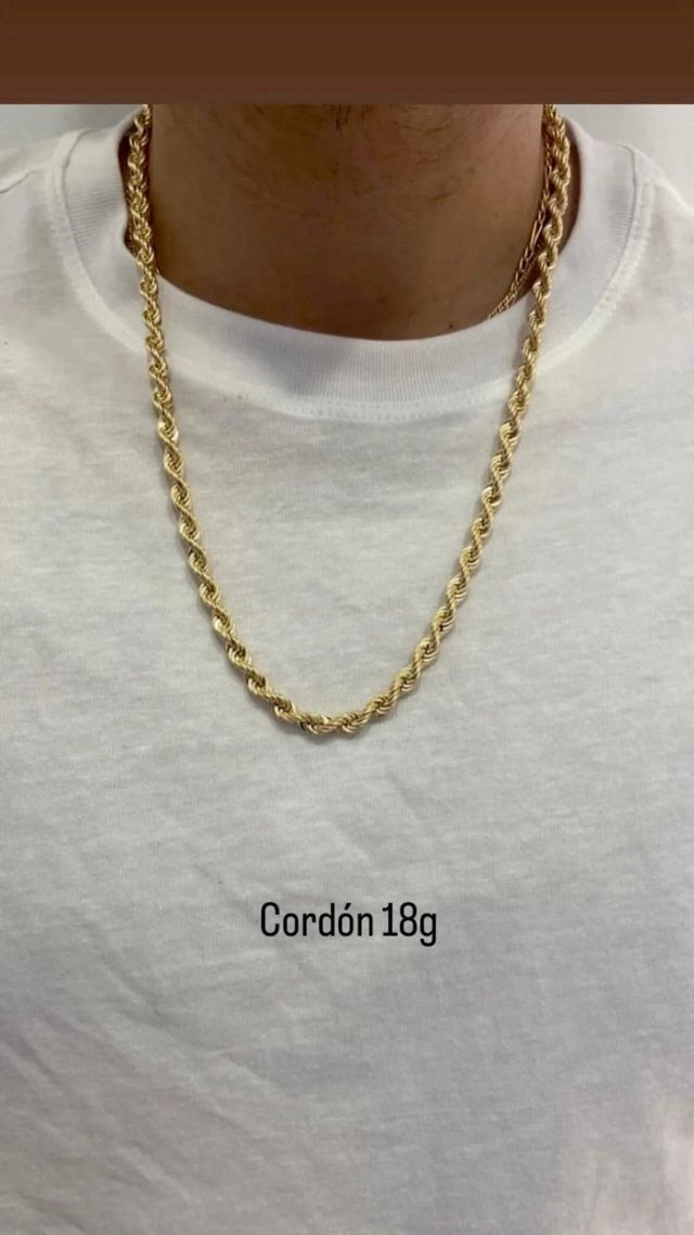 Cordón TRENZADO 18gr Oro 18k NUEVO