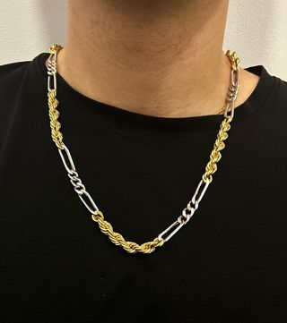 Cordón CARTIER BICOLOR Oro 18k 57g NUEVO