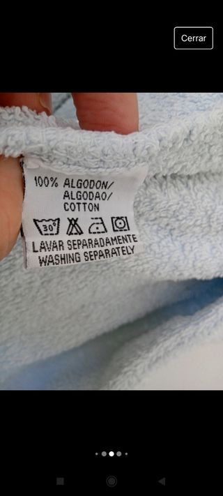 Albornoz baño niño niña algodón Piolín talla 10