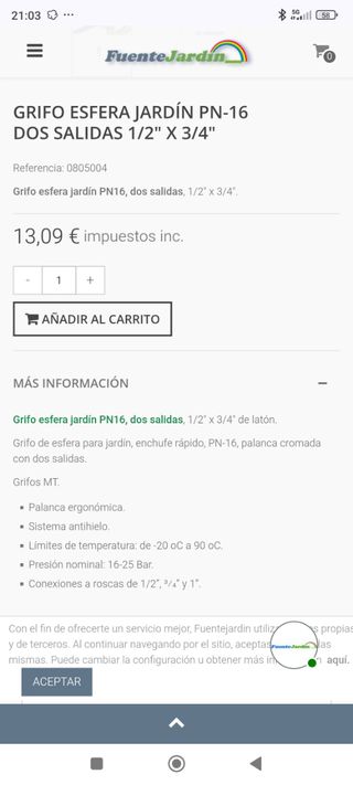 Grifo Jardin doble esfera