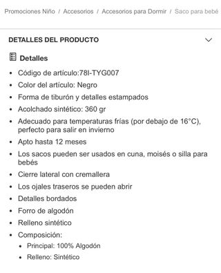Saco para sillita de niño Baby Bite